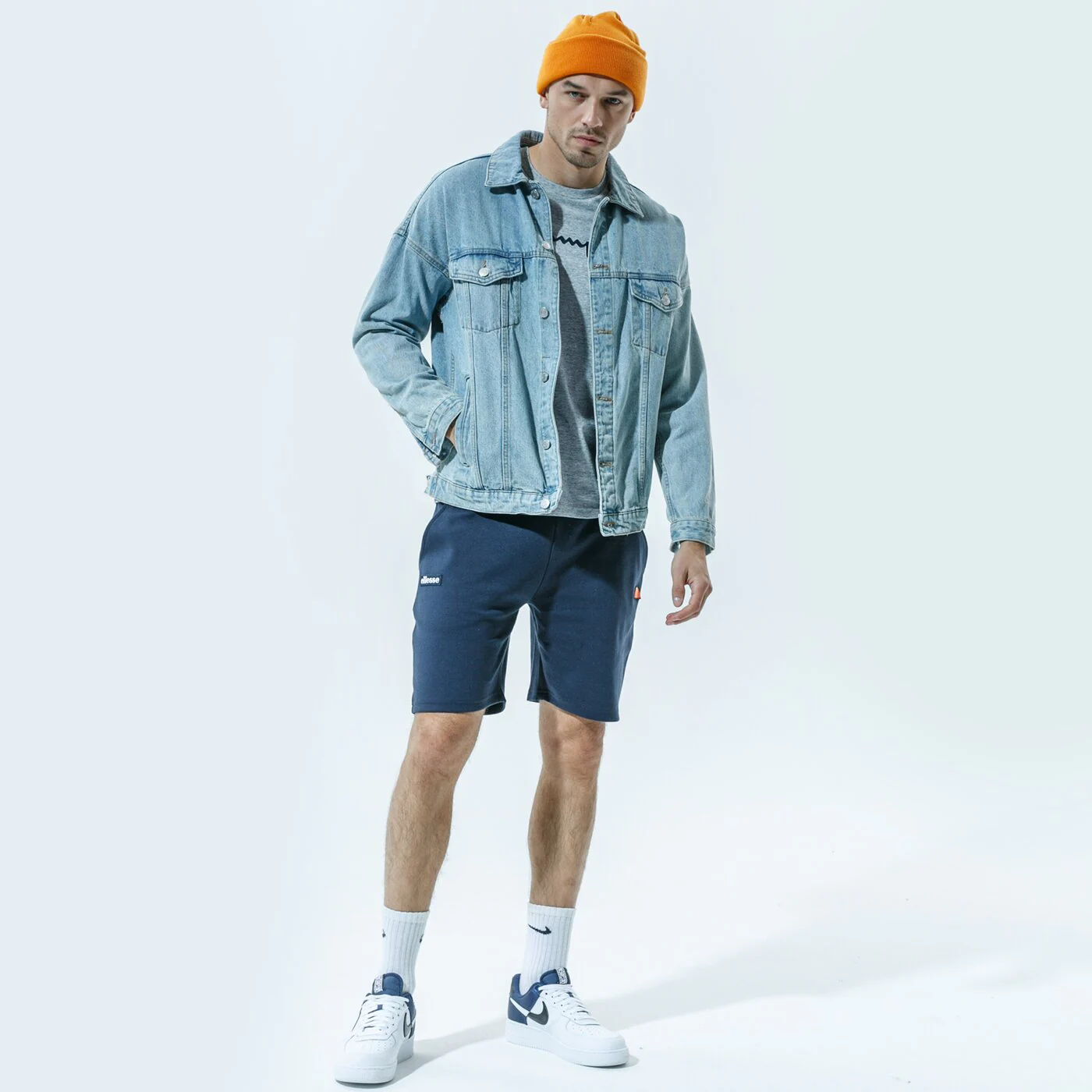 CHAMPION T-SHIRT CREWNECK LONG SLEEVE T-SHIRT Grau