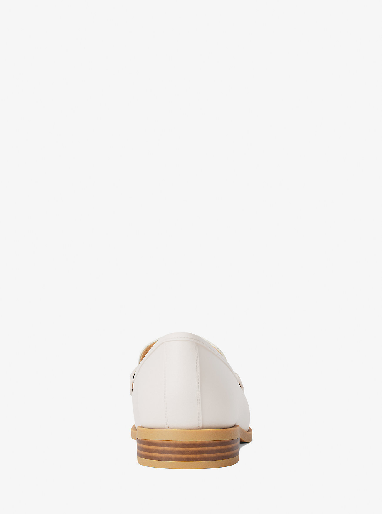 Lex skinn- og signaturlogo-loafer – VANILLA