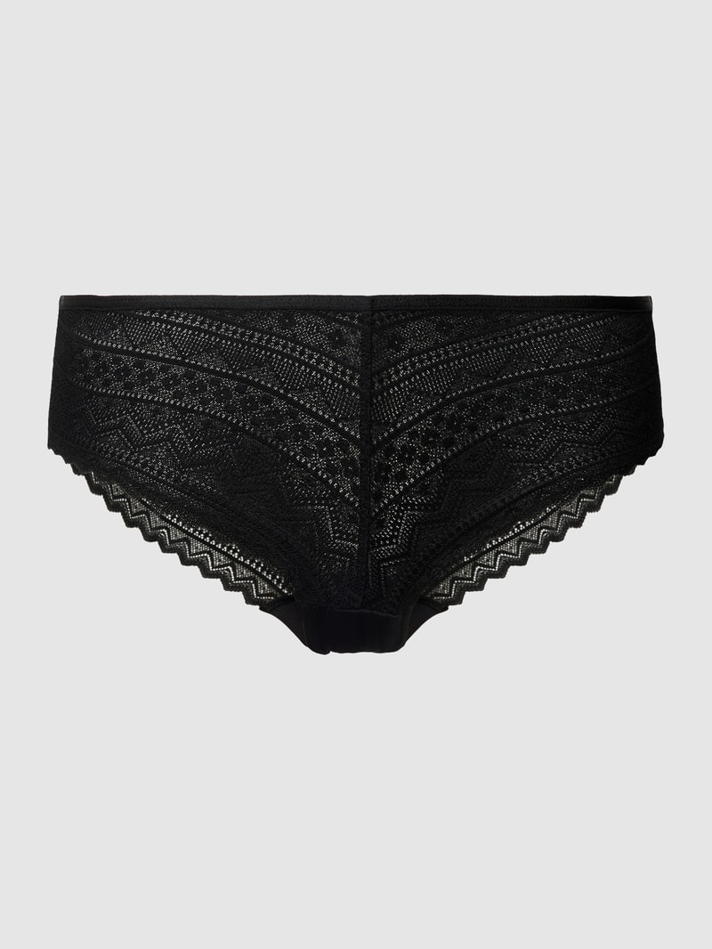 Pants mit Spitzenbesatz Modell 'EVERYDAY LACE' in schwarz