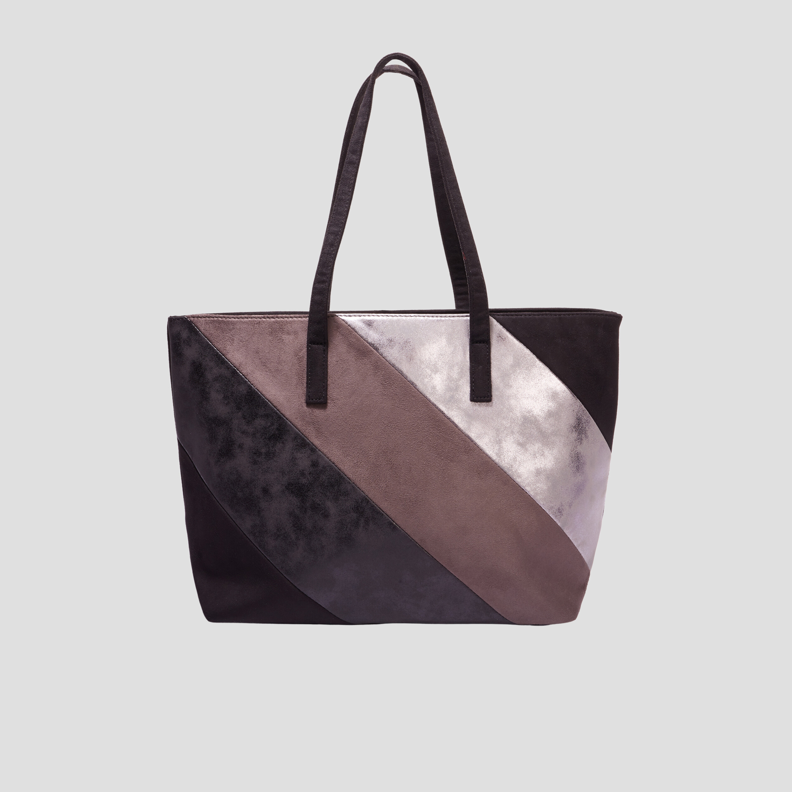 Sac shopper rectangulaire porté-épaule noir femme | La Halle
