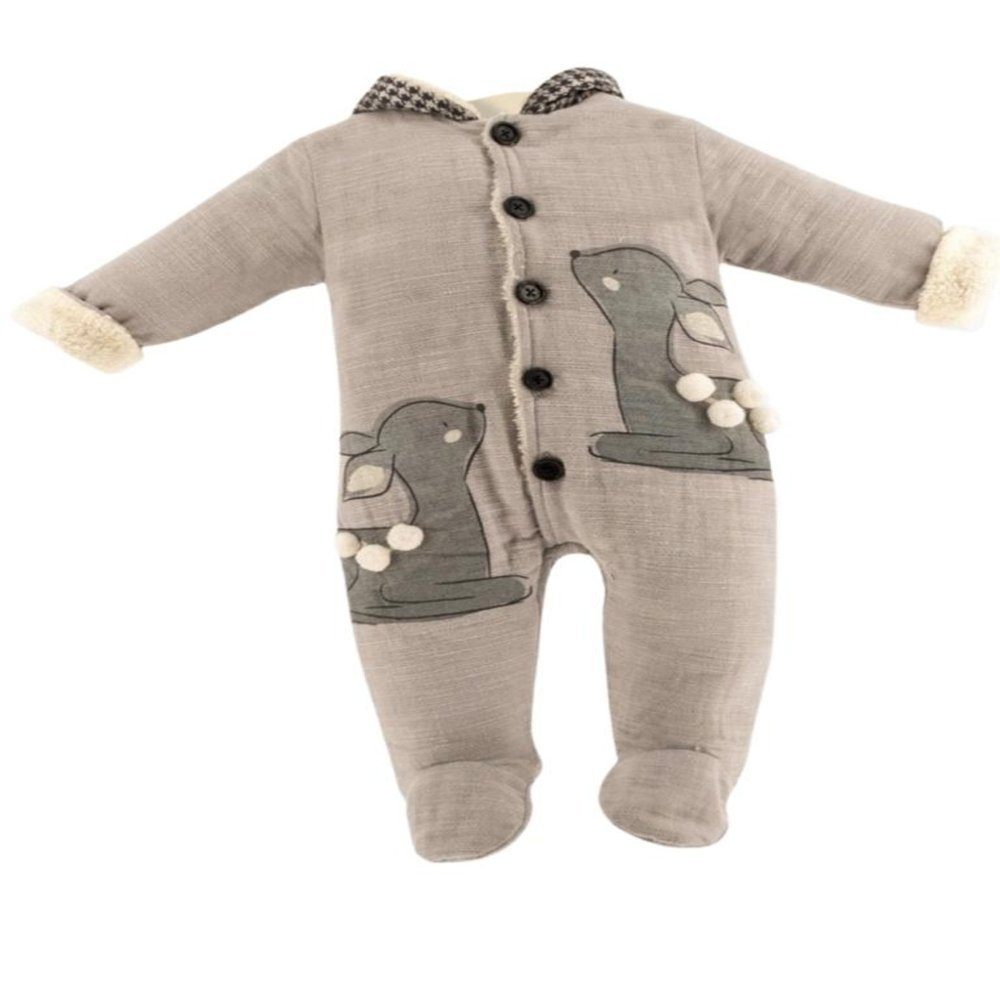 Engelbaby Overall Overall/Einteiler mit Gazellen Motiv Winteroverall (Einteiler, 1-tlg., Overall/Einteiler mit Gazellen Motiv) 80% Baumwolle und 20 % Polyester Druckknöpfe aus weichem Material