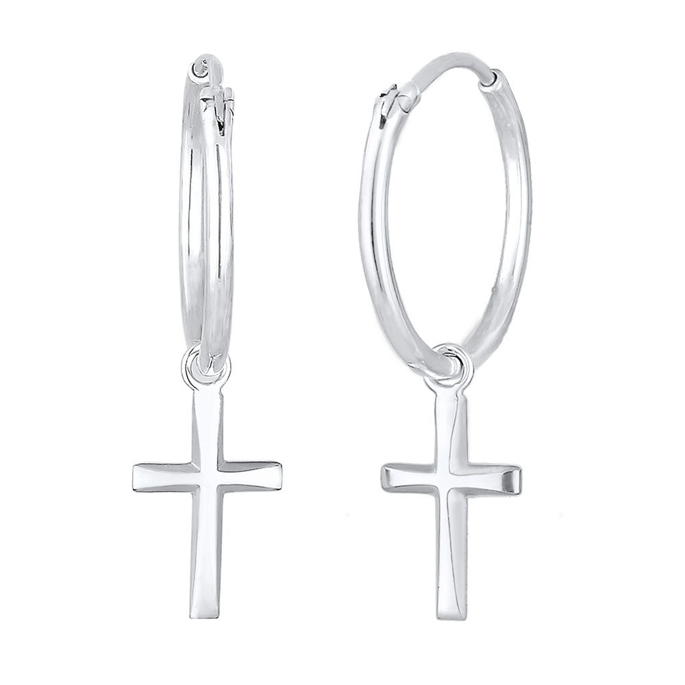 Elli Elli by Julie & Grace Boucles d'Oreilles Pendentif de Dames Creole Croisant la Re Boucles d'oreilles