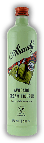 Abacaty Avocado Cream Liqueur Abacaty Avocado Cream Liqueur Eine vegane Alternative zu Eierlikör. Secret of the Rainforest. 0,5	 Liter - Vol 17%