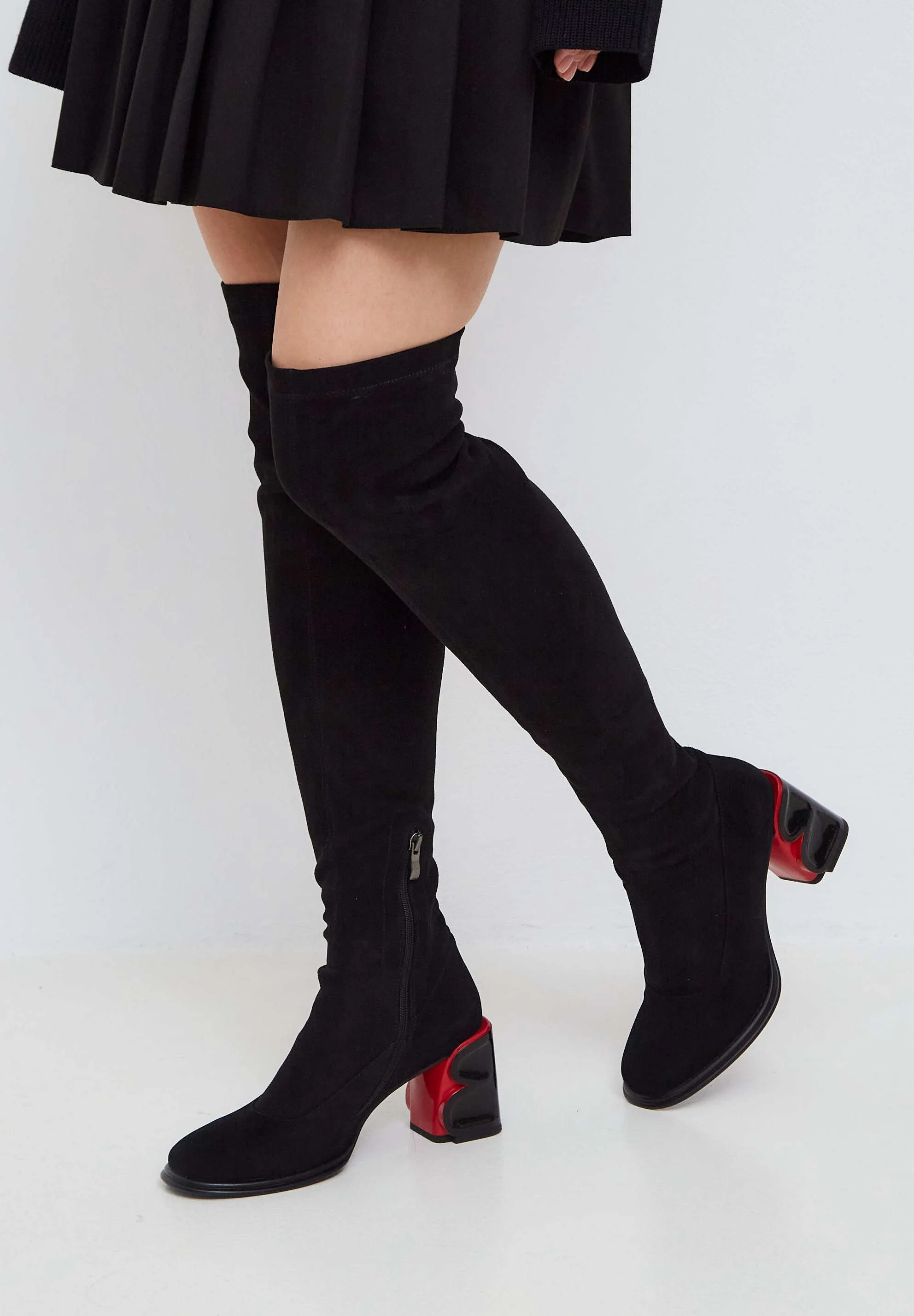 Cesare Gaspari BLOCK HEEL - Botas por encima de la rodilla