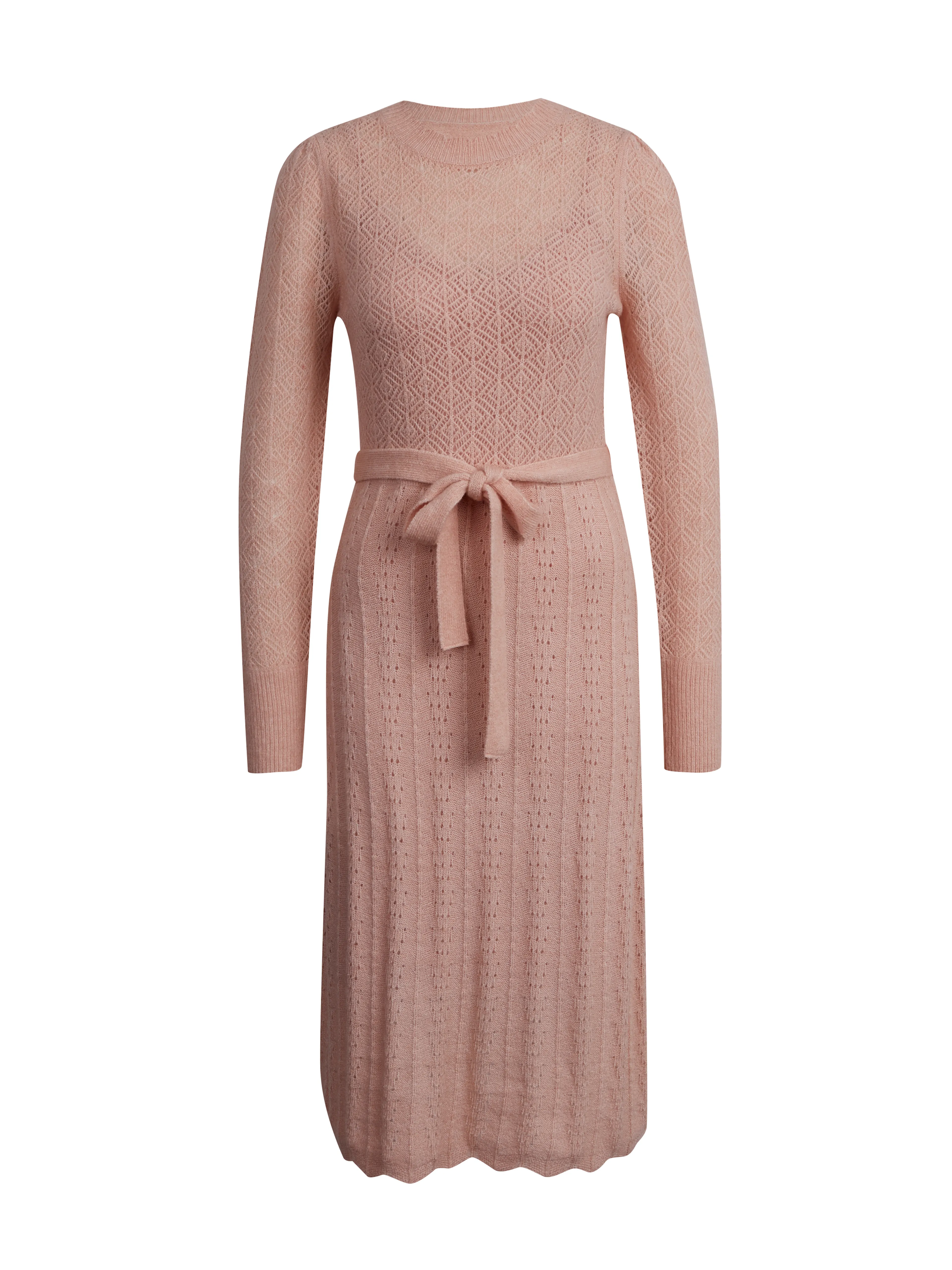 Hellrosa Damen-Pulloverkleid mit Wollmischung ORSAY