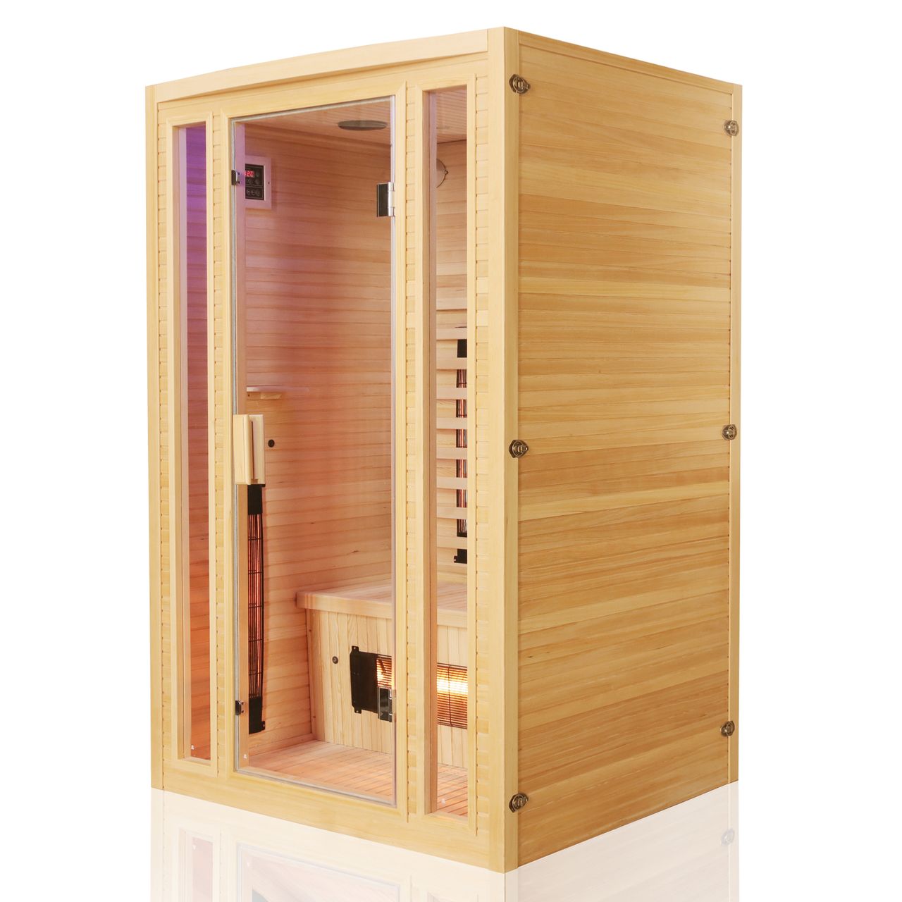 TroniTechnik Tronitechnik® Infrarotkabine Infrarotsauna MANILA 120cm x 100cm inkl. 5 Vollspektrumstrahler