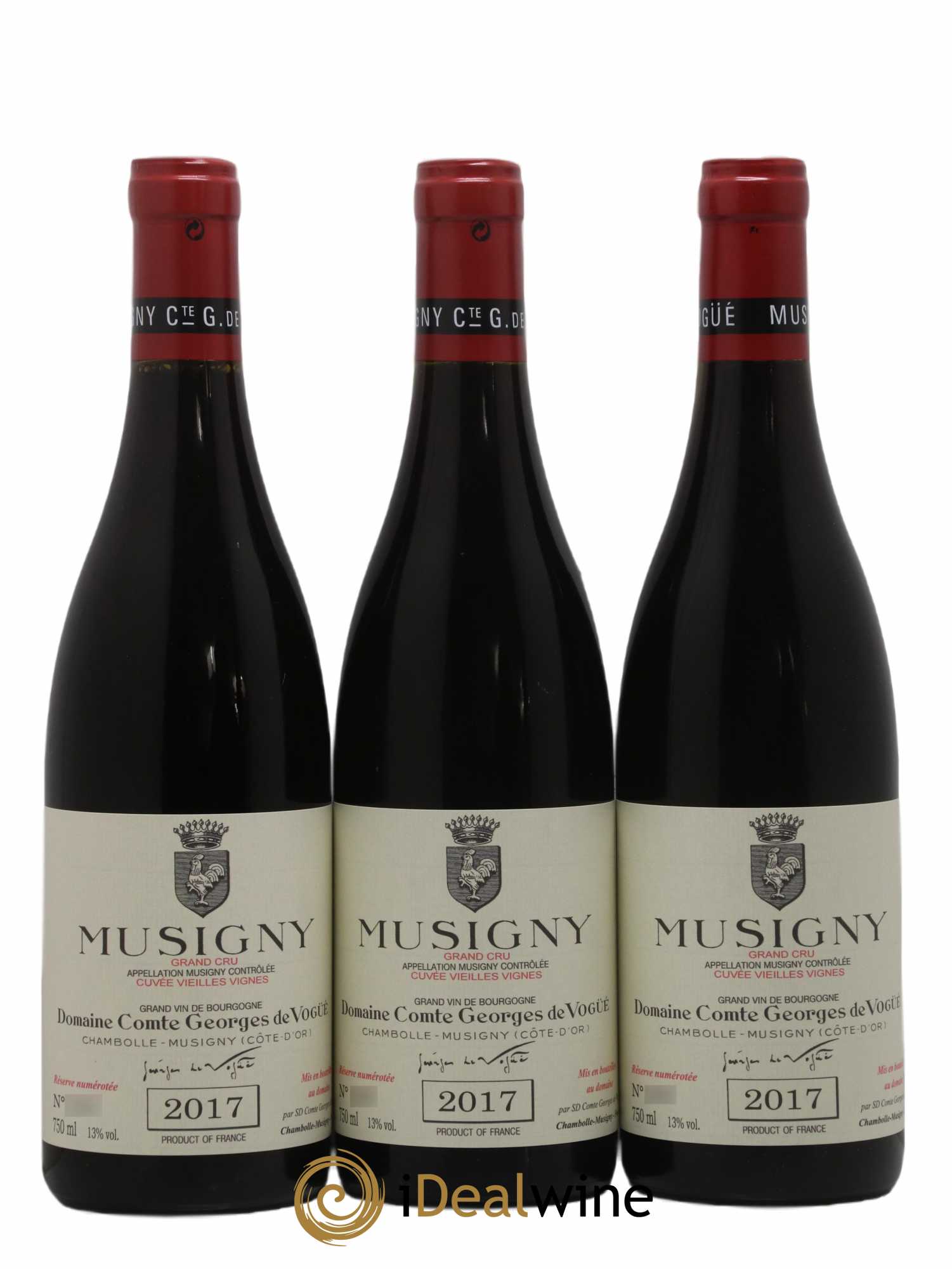 Musigny Grand Cru Cuvée Vieilles Vignes Comte Georges de Vogüé  2017 - Lot de 3 Bouteilles