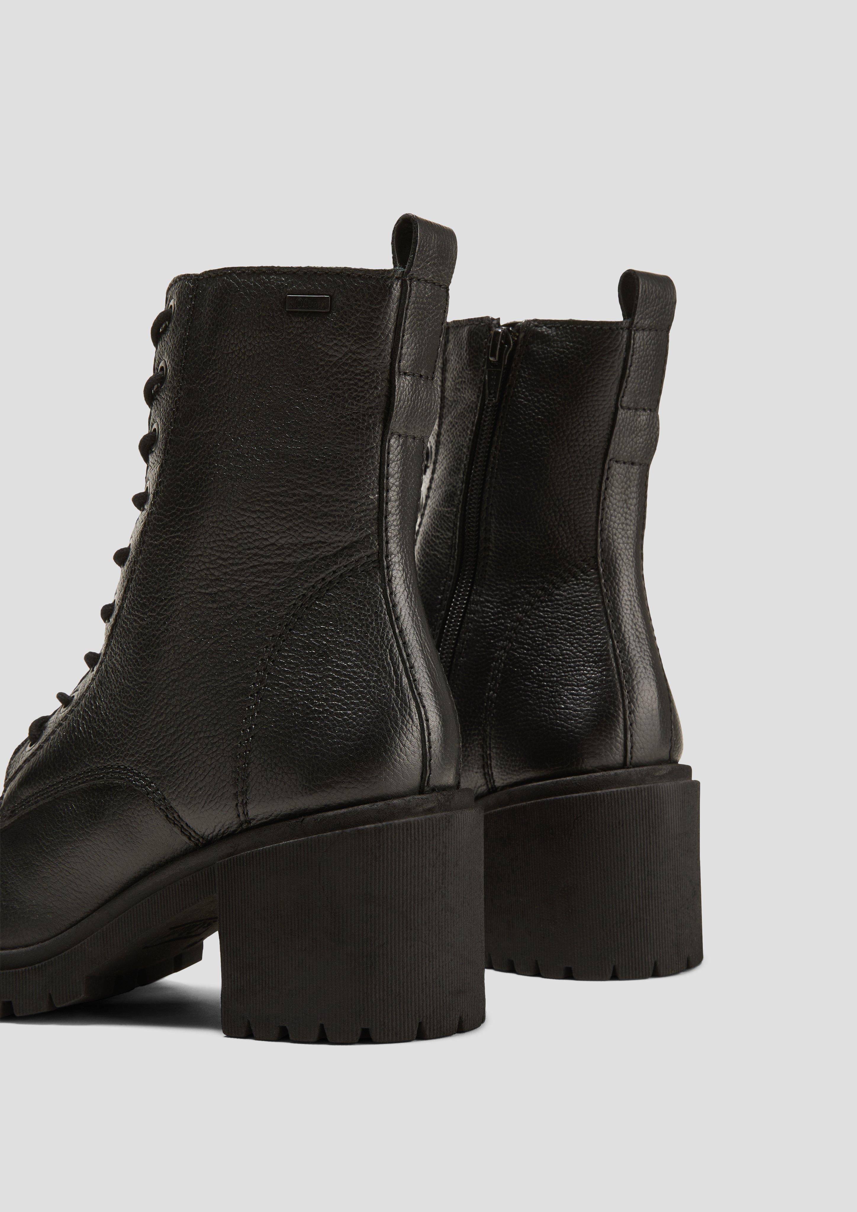Echtlederstiefel mit Blockabsatz  6008543-001