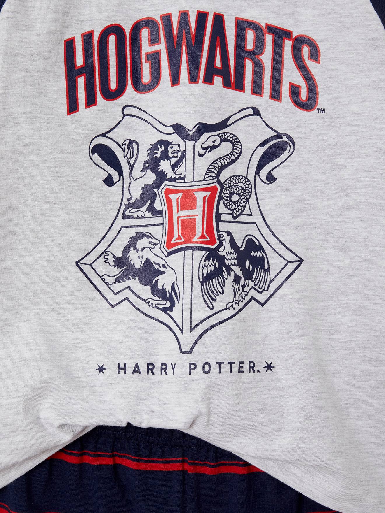 Harry Potter Kurzer Kinder Schlafanzug HARRY POTTER - grau/blau+marine kariert