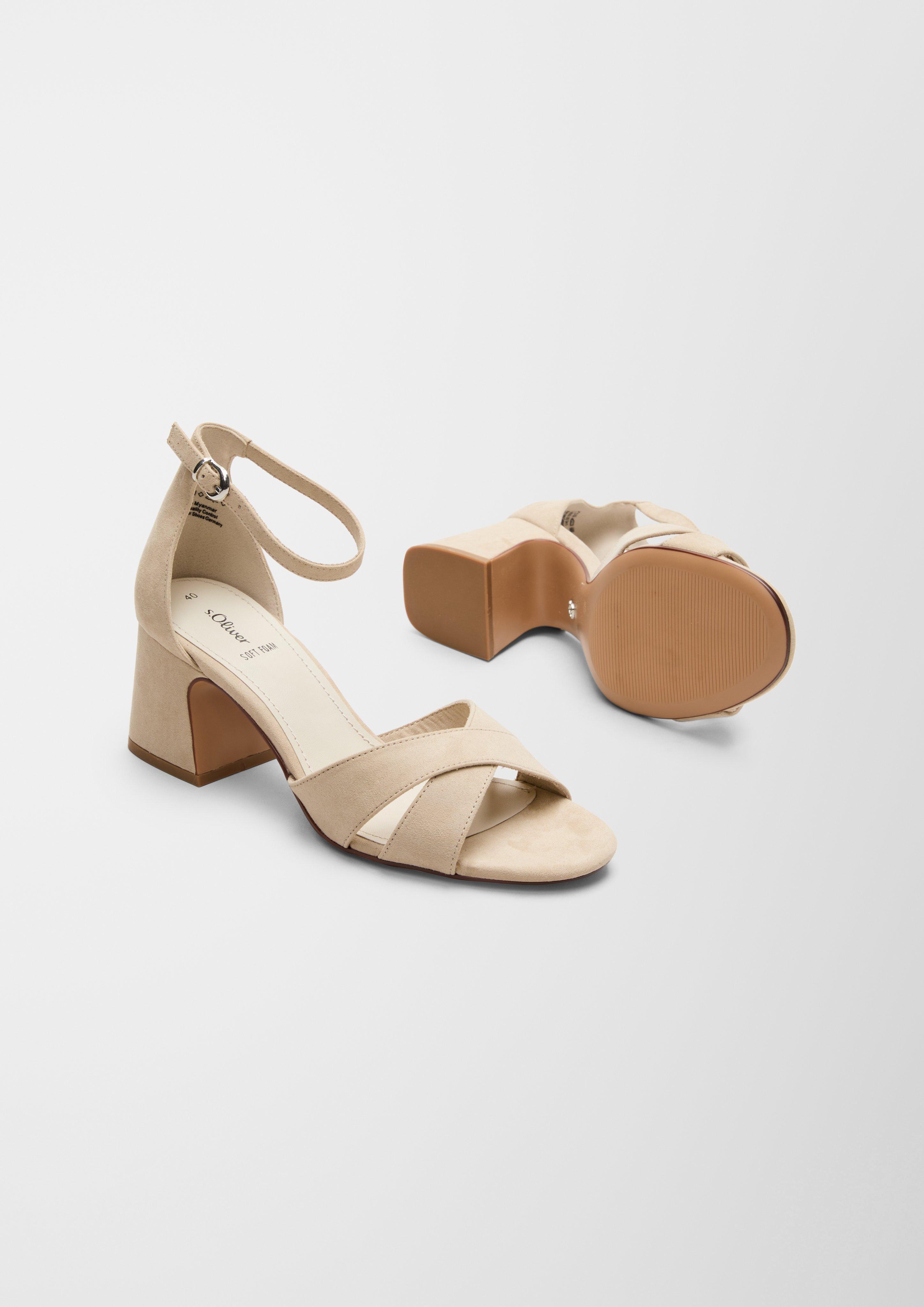 Sandalen in Veloursleder-Optik  6007430-341