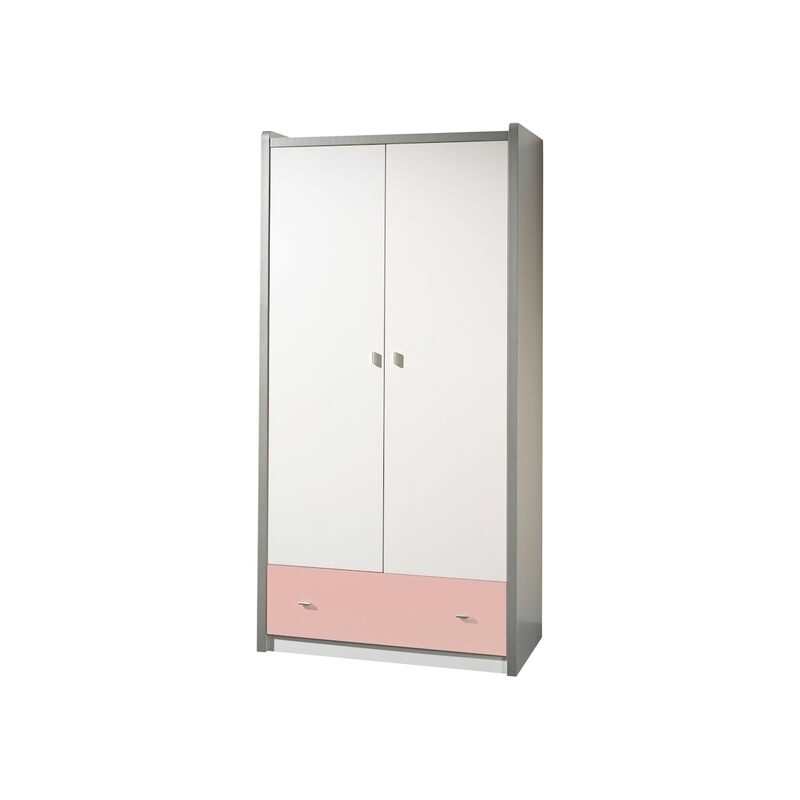 Armoire 2 portes Bonny rose clair