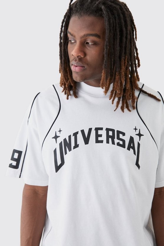 Oversize T-Shirt mit Universal-Print