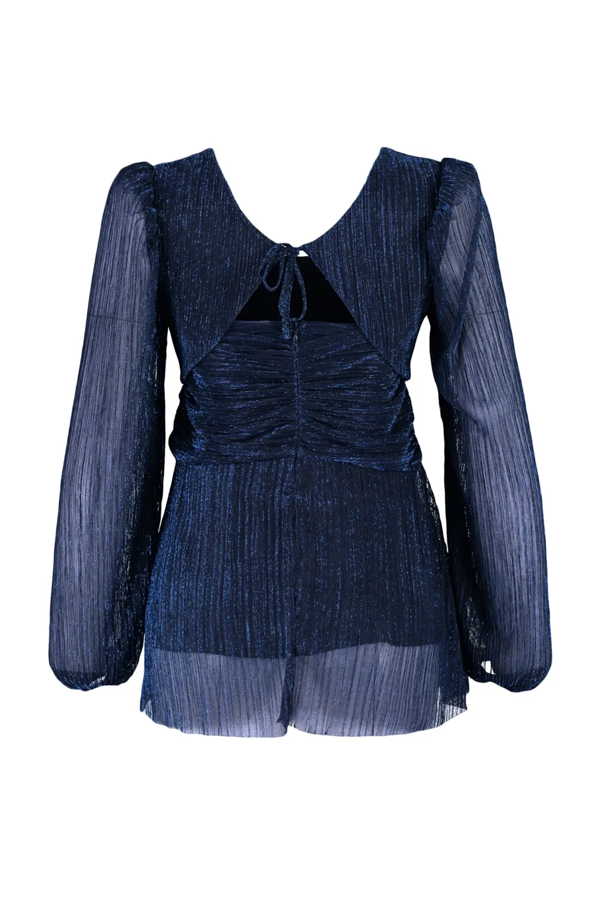 Trendyol Collection  Blaues, glänzendes, stilvolles Abendkleid TPRAW22EL1910