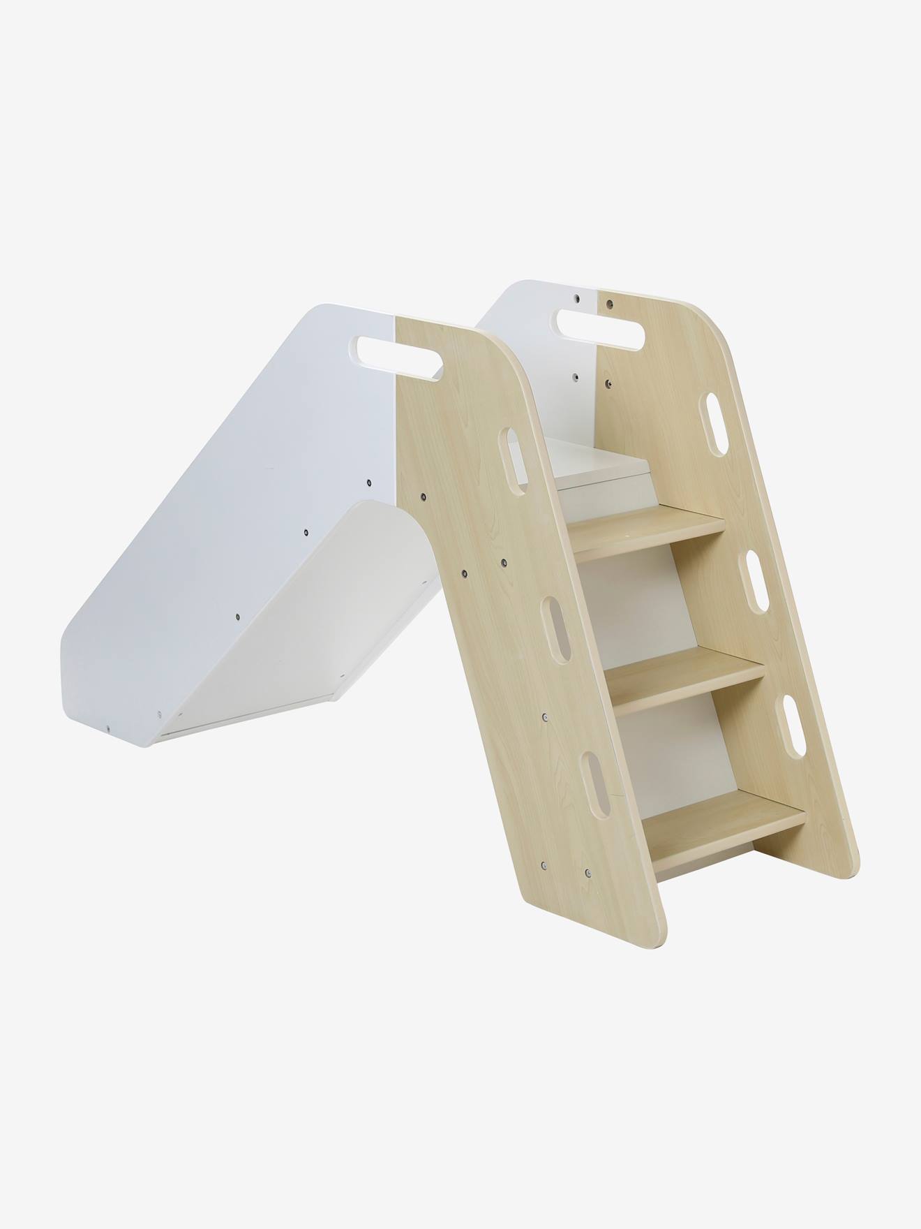 Toboggan bébé en bois FSC® blanc