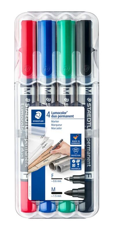 STAEDTLER Permanentmarker 348 Farbig sortiert 4 Stück