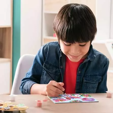 CreArt Fröhliche Schmetterlinge - Malen nach Zahlen für Kinder ab 7 Jahren