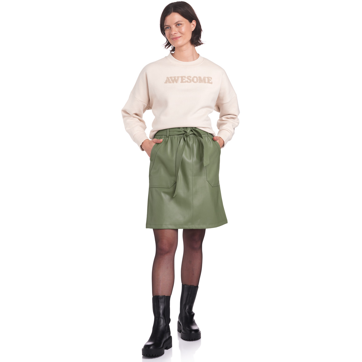 Damen Rock aus Lederimitat
