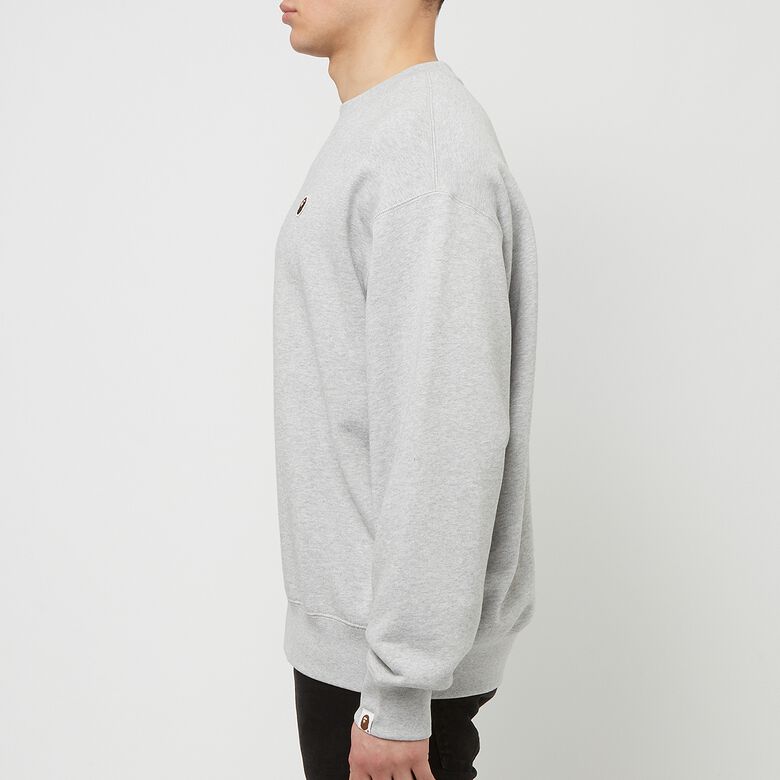 A Bathing Ape Head One Point Crewneck gray