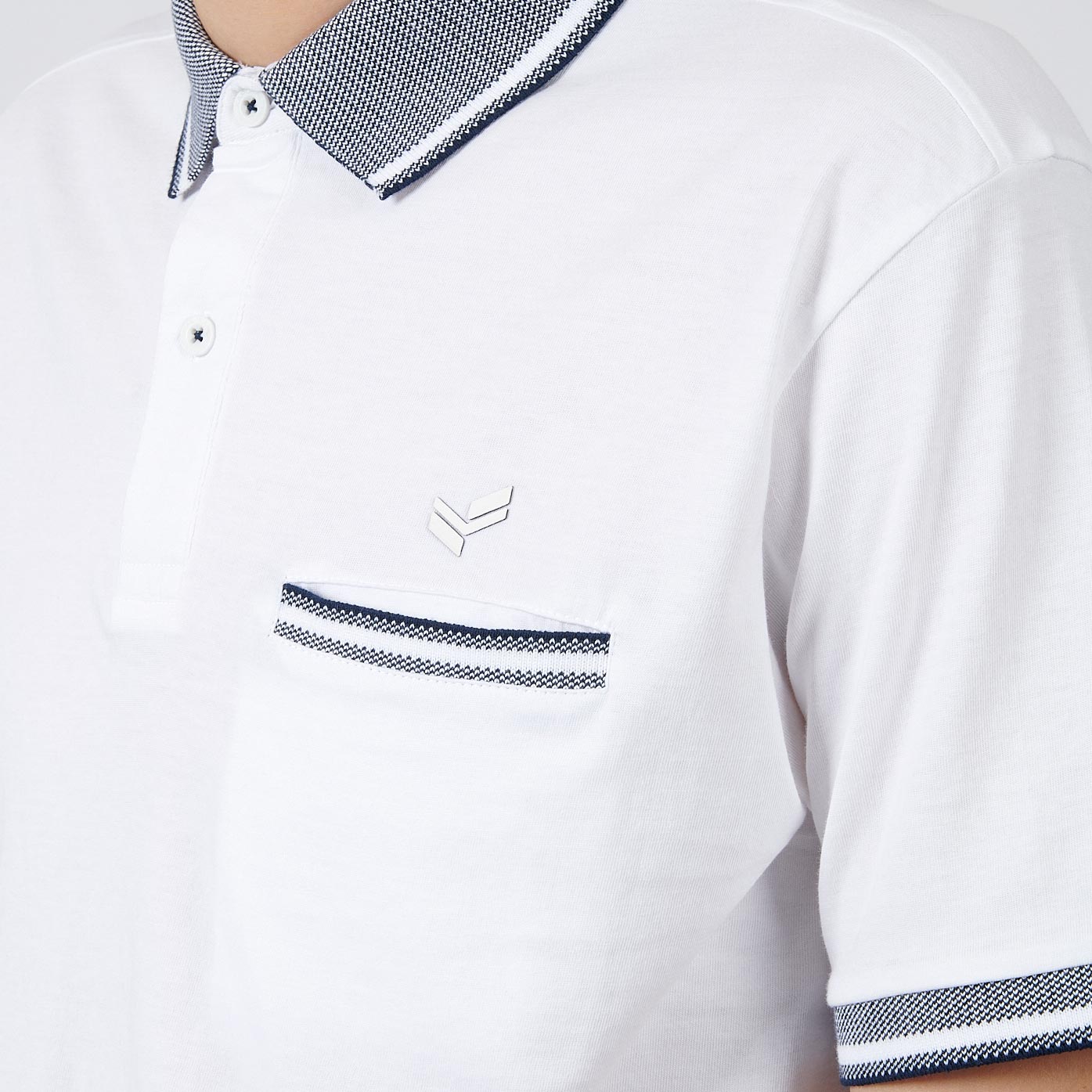 CHUN   Polo blanc Homme en 100% coton