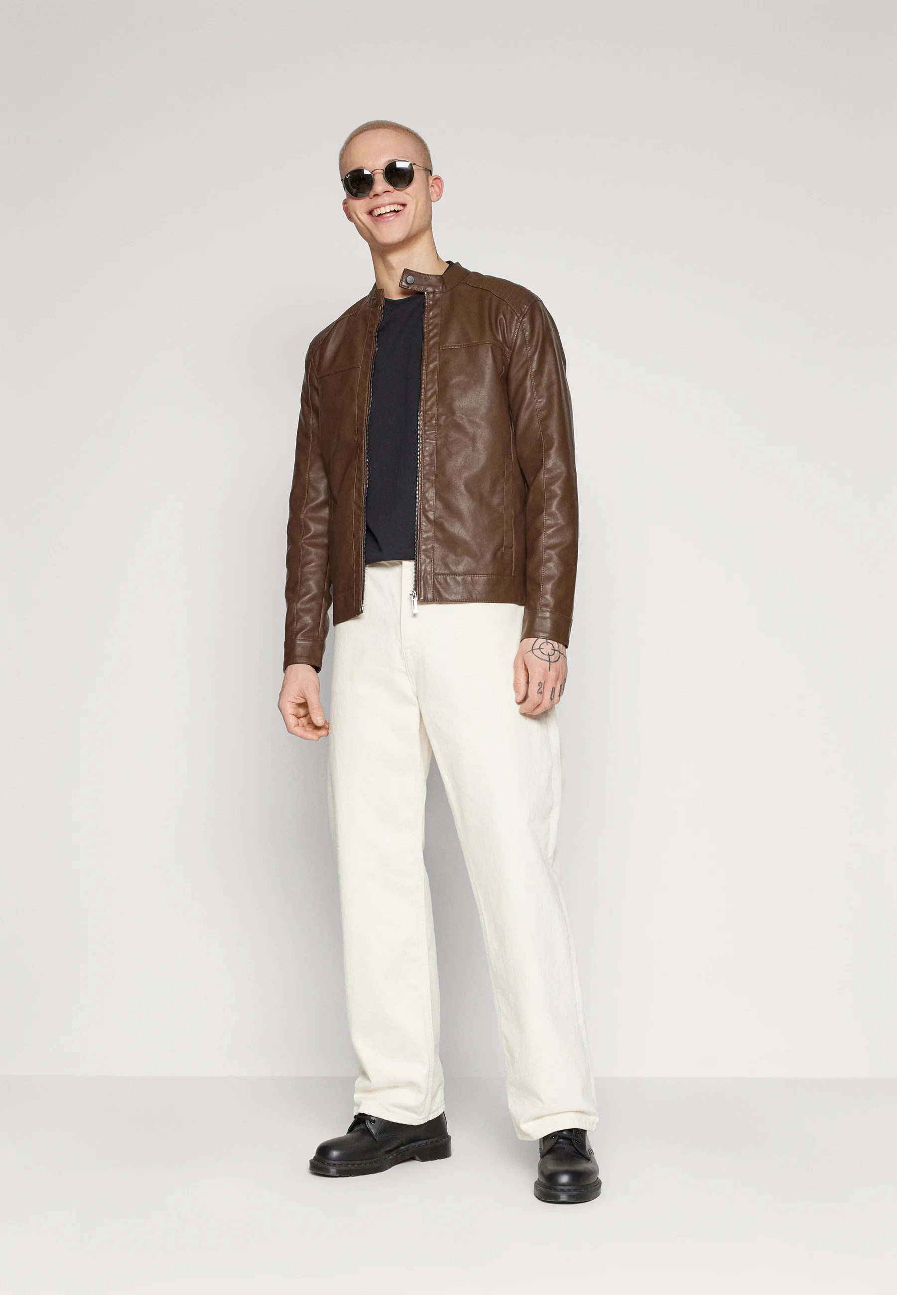 Only & Sons ONSMIKE RACER JACKET - Chaqueta de piel sintética