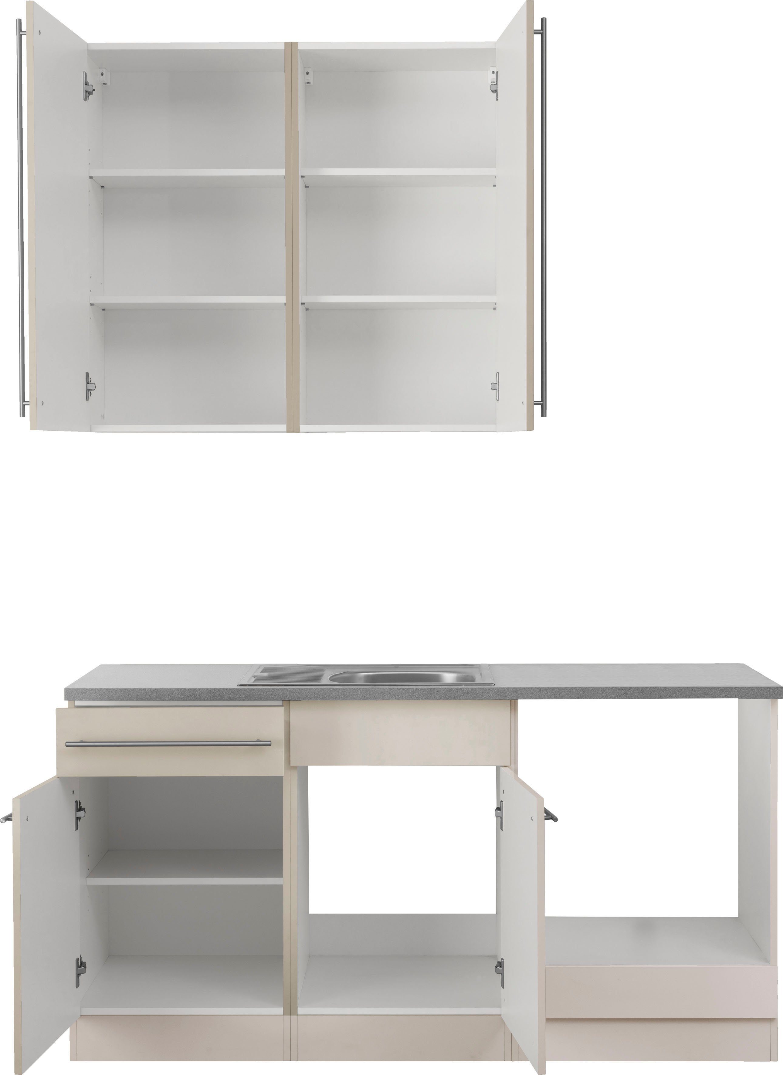 wiho Küchen Küchenzeile Chicago, wahlweise mit E-Geräten, Breite 160 cm