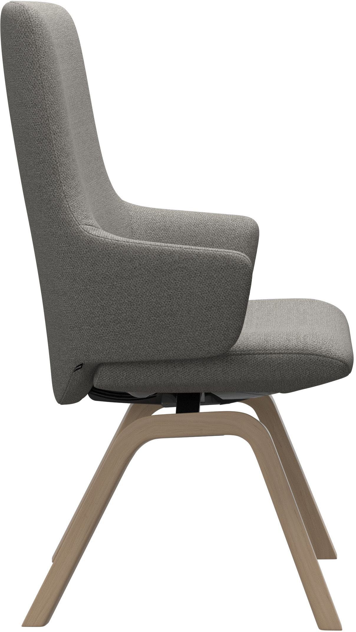 Stressless® Polsterstuhl Laurel, High Back mit Armlehne, Größe L, mit schräggestellten Beinen in Eiche