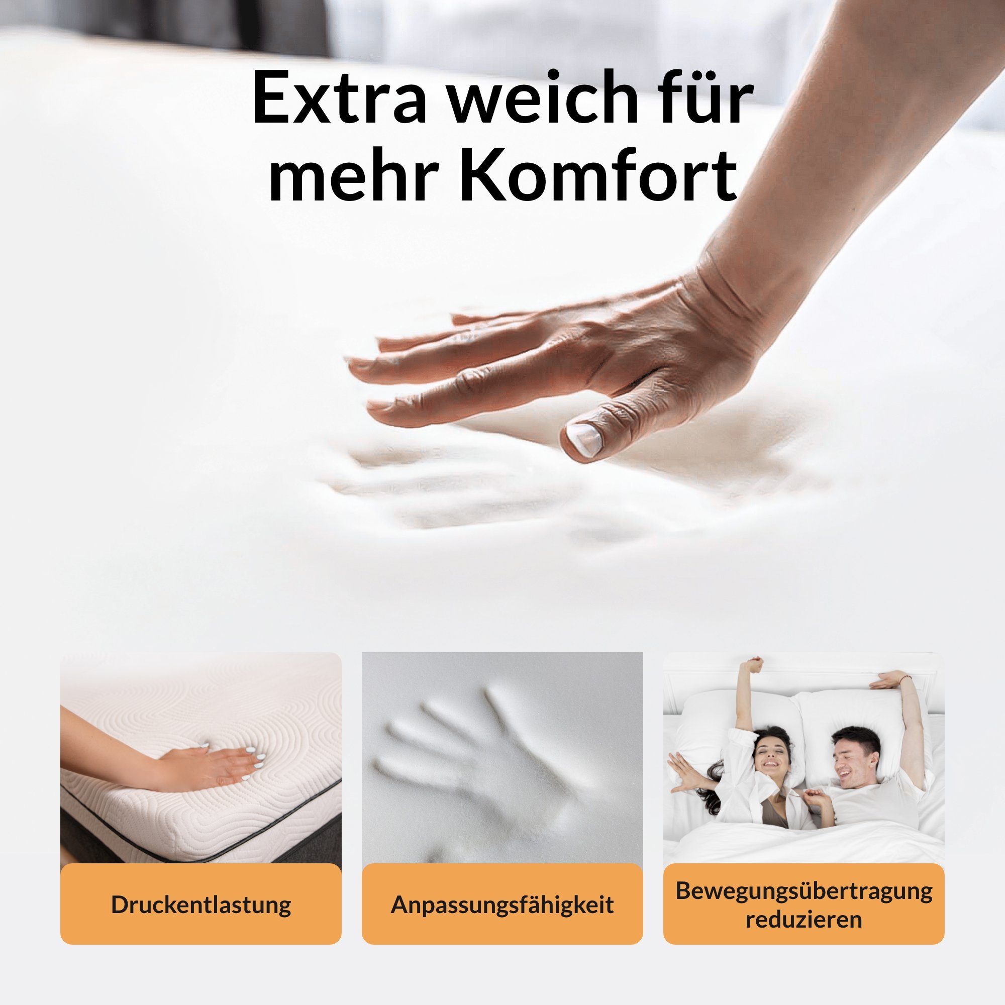 Matratzenauflage Comodita Sense-VS Topper – Memory-Schaum Comodita