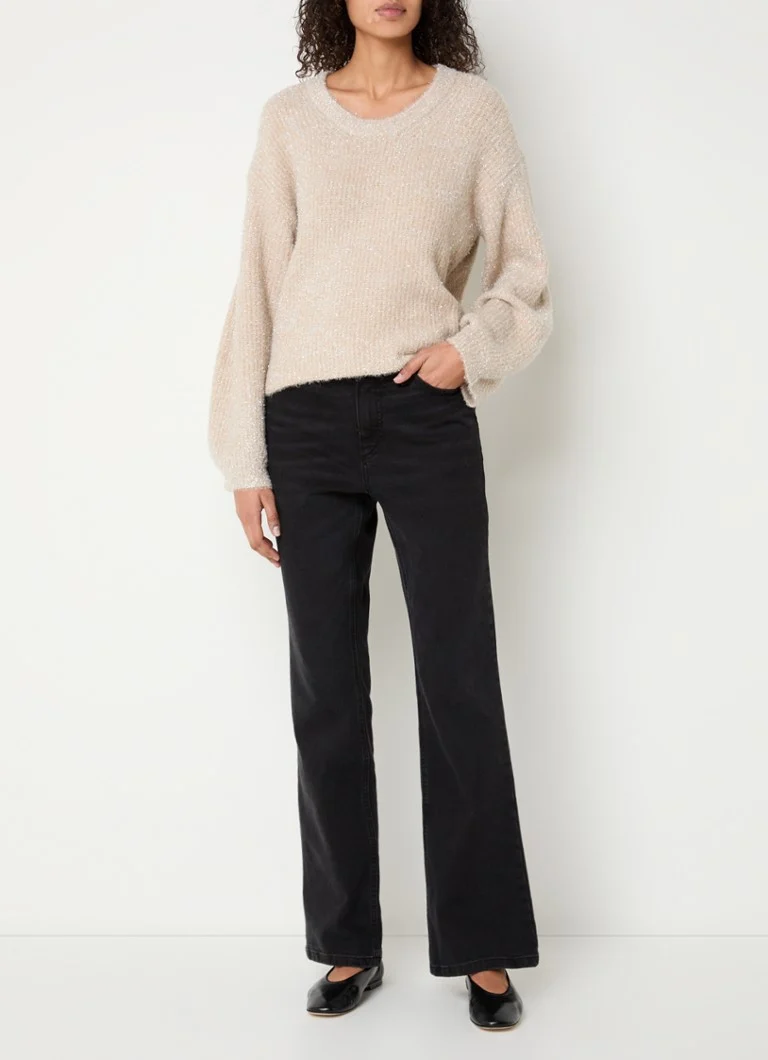 Sweter OPUS Plimma z grubej dzianiny z lureksem