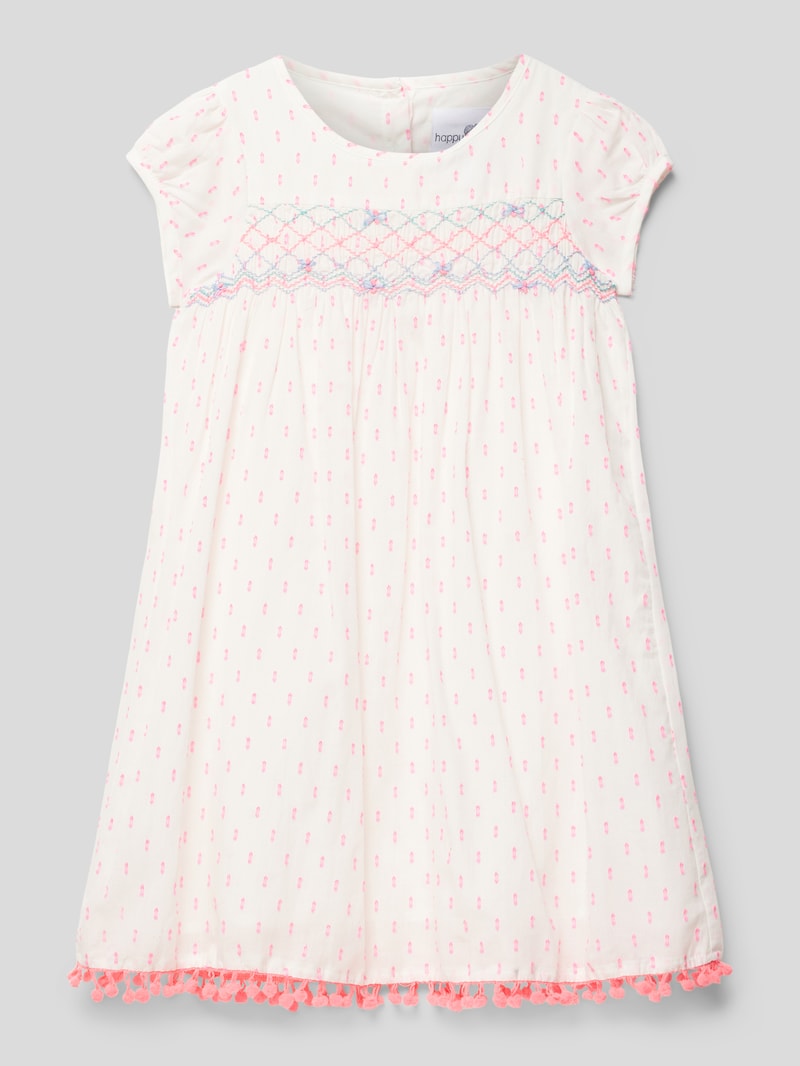 Minikleid mit Allover-Muster in weiß