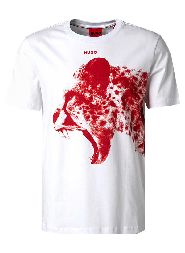 HUGO, T-Shirt, Baumwolle, weiß