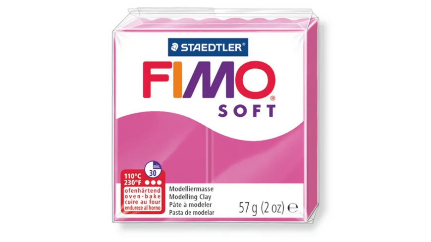 STAEDTLER FIMO - 8020-22 soft Ofenhärtende Modelliermasse himbeere 57 g