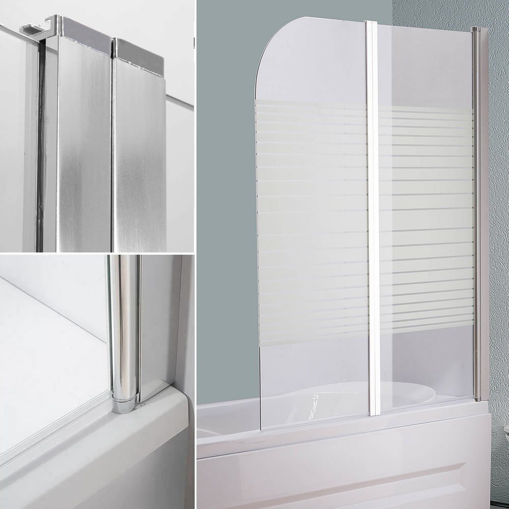 Mucola Badewannenaufsatz Duschabtrennung Duschkabine Dusche Duschwand Badewannenaufsatz Glas