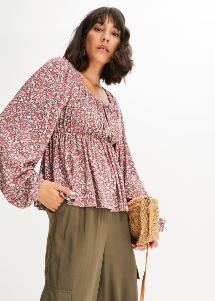 bedrucktes Langarmshirt