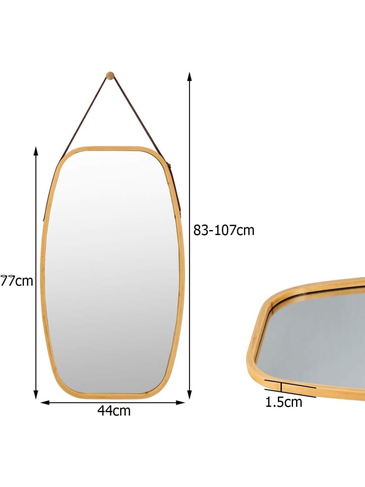COSTWAY Wandspiegel in Beige günstig kaufen onesize