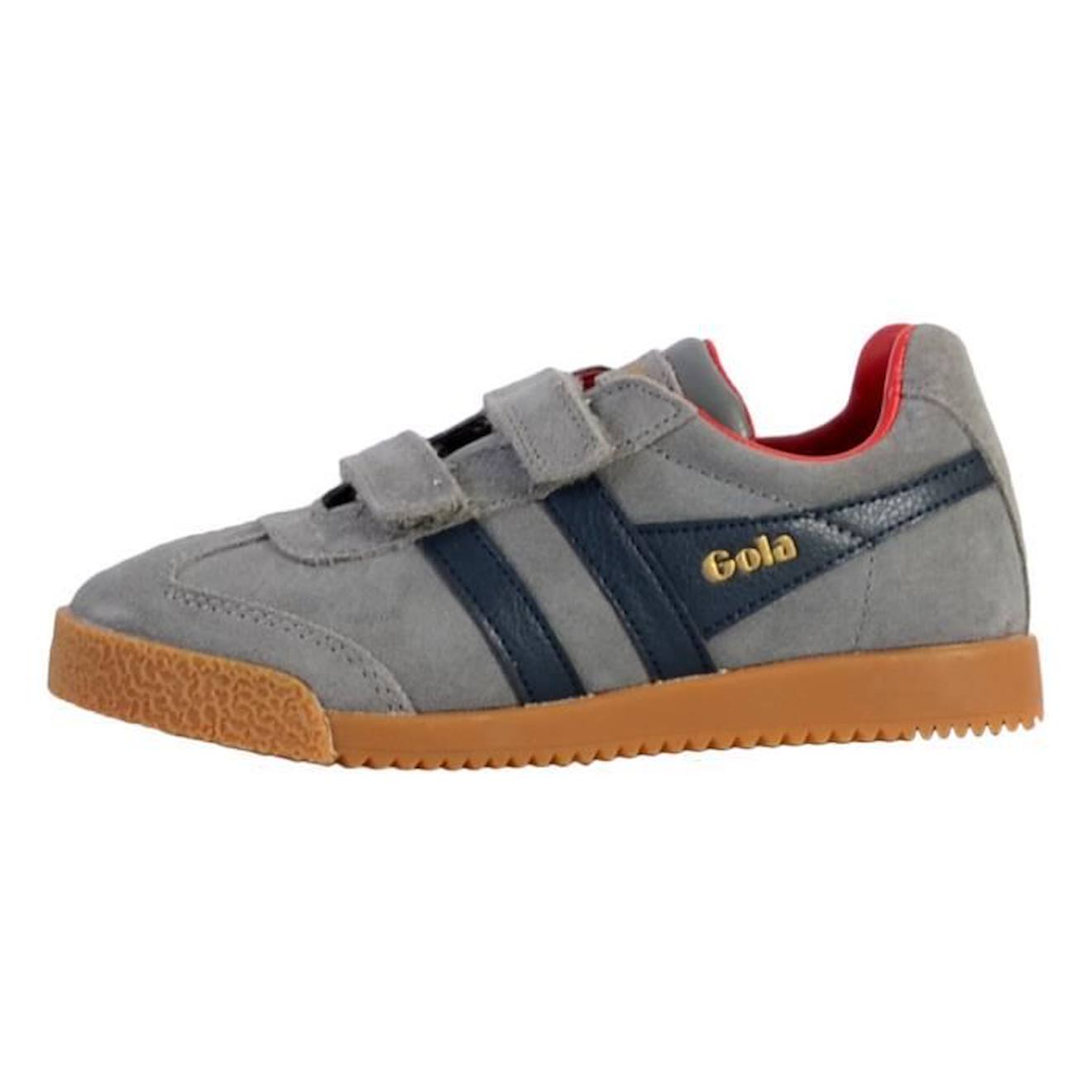 Basket Gola Enfant Harrier Velcro gris