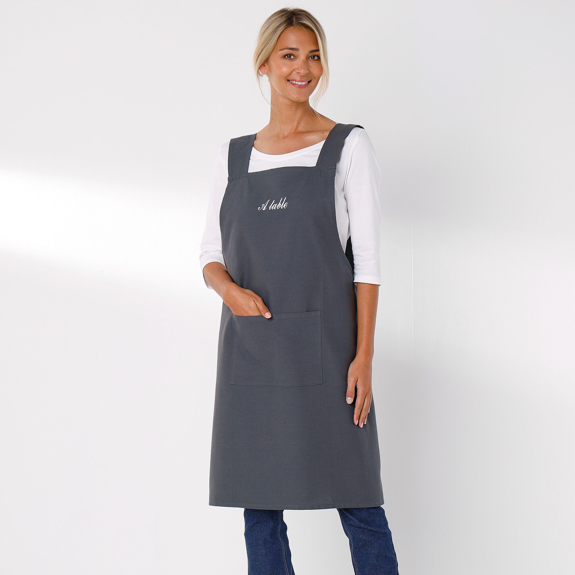 Tablier de cuisine japonais coton uni personnalisable