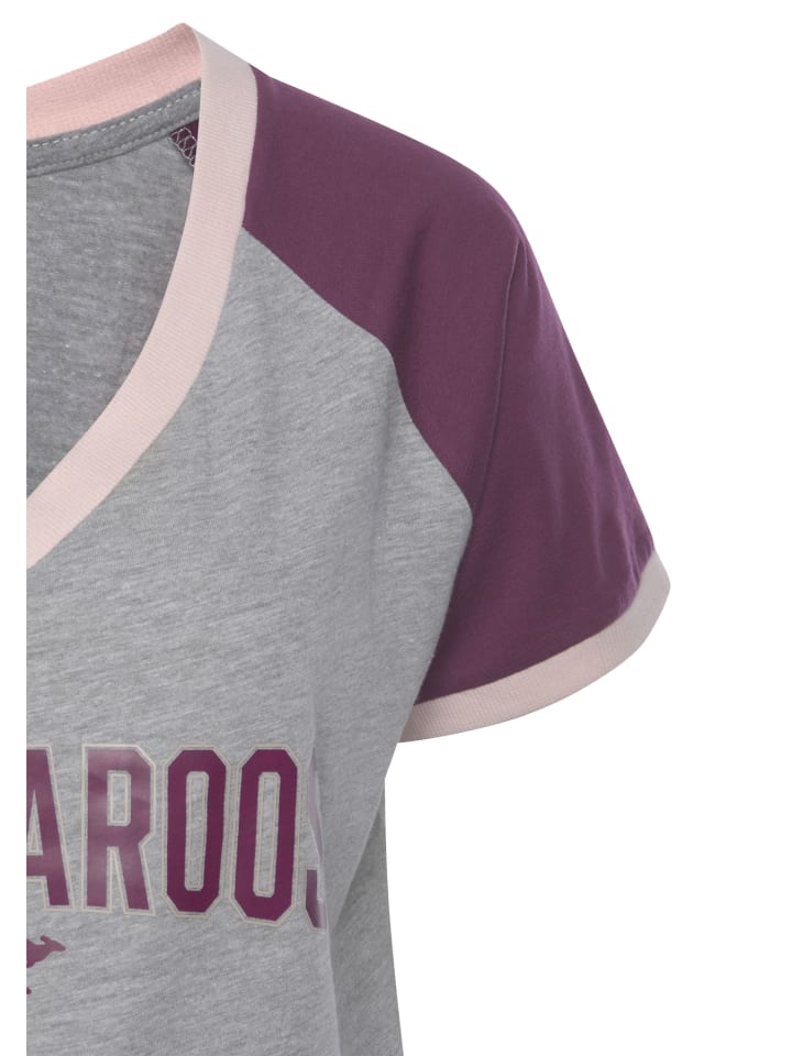 Kangaroos Shorty in bordeaux-grau-meliert günstig kaufen
