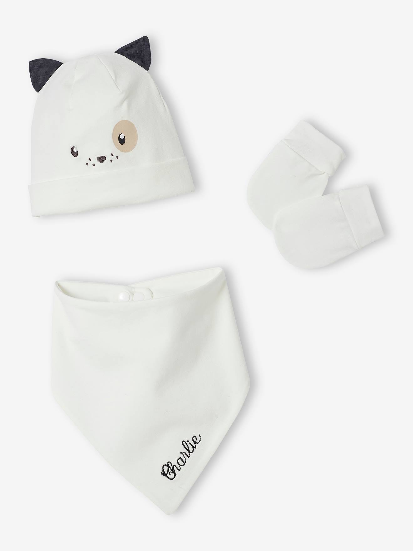 Vertbaudet Baby Geschenk-Set, personalisierbar - weiß