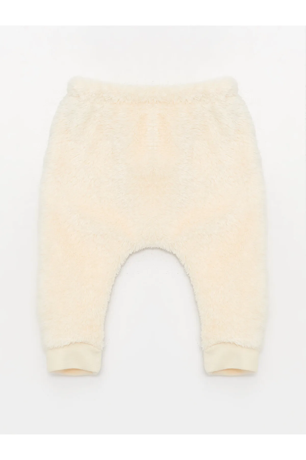 LC Waikiki  Langärmliges Baby-Jungen-Plüsch-Cardigan und Hose mit Rundhalsausschnitt, 2er-Set