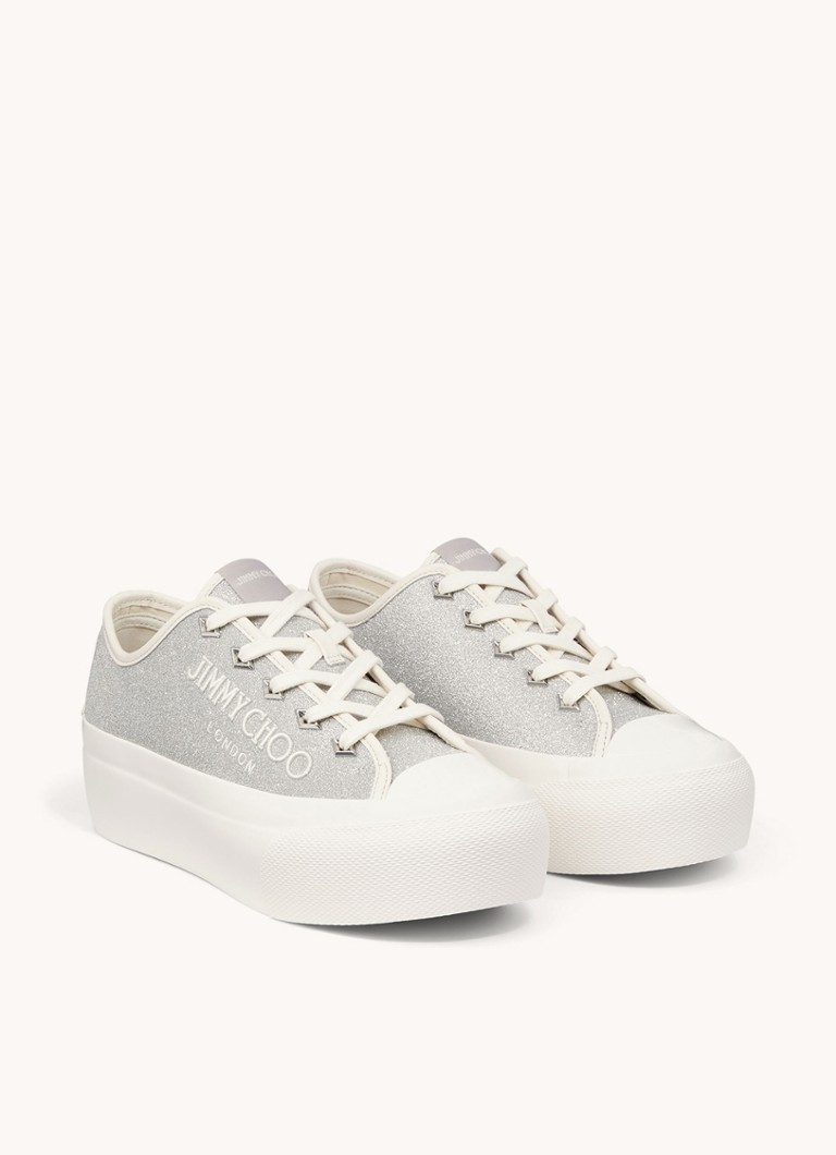 Jimmy Choo Palma Maxi/F Nahkaiset platform-lenkkarit glitterillä