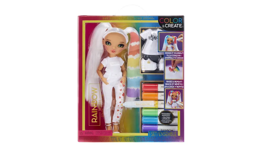 Rainbow High Color & Create Fashion Doll - Green Eyes