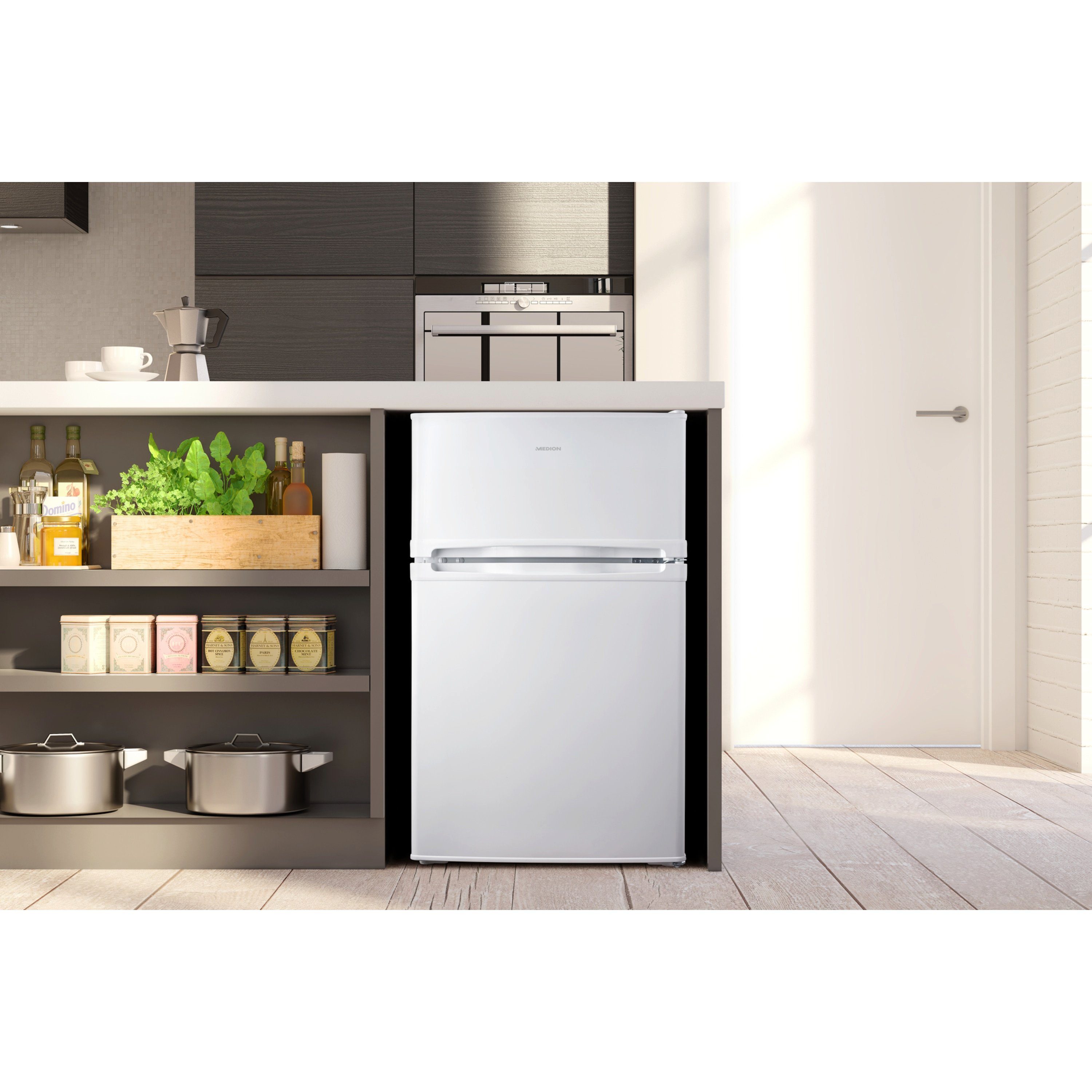 Medion® Kühl-/Gefrierkombination MD37689, 85 cm hoch, 48 cm breit