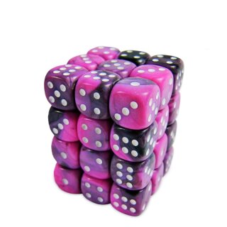 Spielwürfel W6 - Rosa Marmor 12 mm (36)