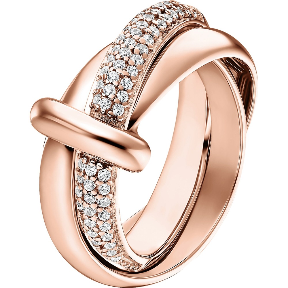 Jette Bague pour femme 925 Argent or rose Bague
