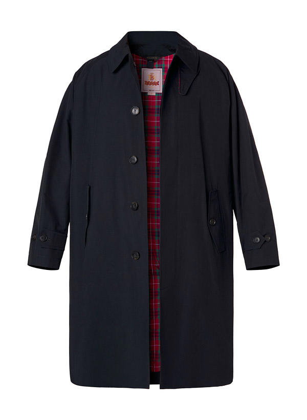 Baracuta, Mantel Paul, Oversized Fit, Baumwoll-Stretch wasserabweisend, dark navy