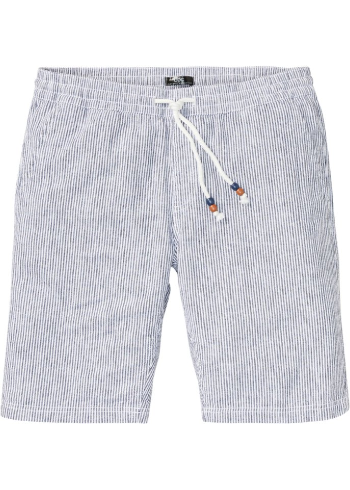 Bermuda mit Leinen, Regular Fit