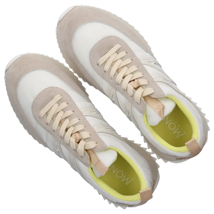 Moncler - Sneaker low PACEY Veloursleder Nylon - weiß