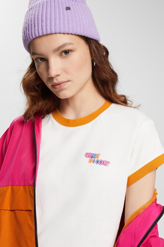 Verkürztes Logo-T-Shirt, 100% Baumwolle