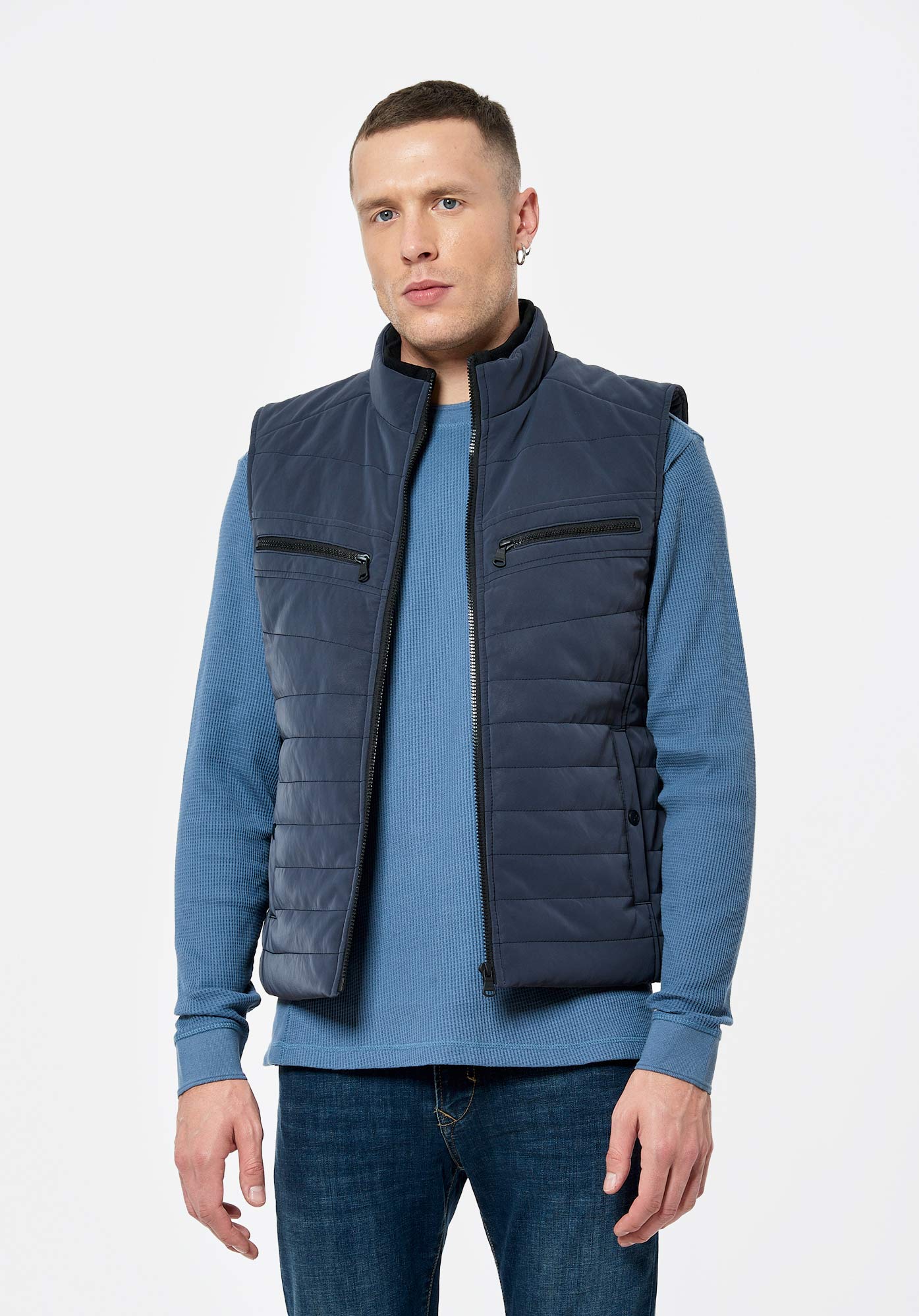 NADJA  Doudoune bleue sans manches Homme