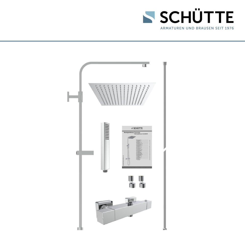Schütte Duschset SUMBA, Duschsystem mit Thermostatarmatur Chrom